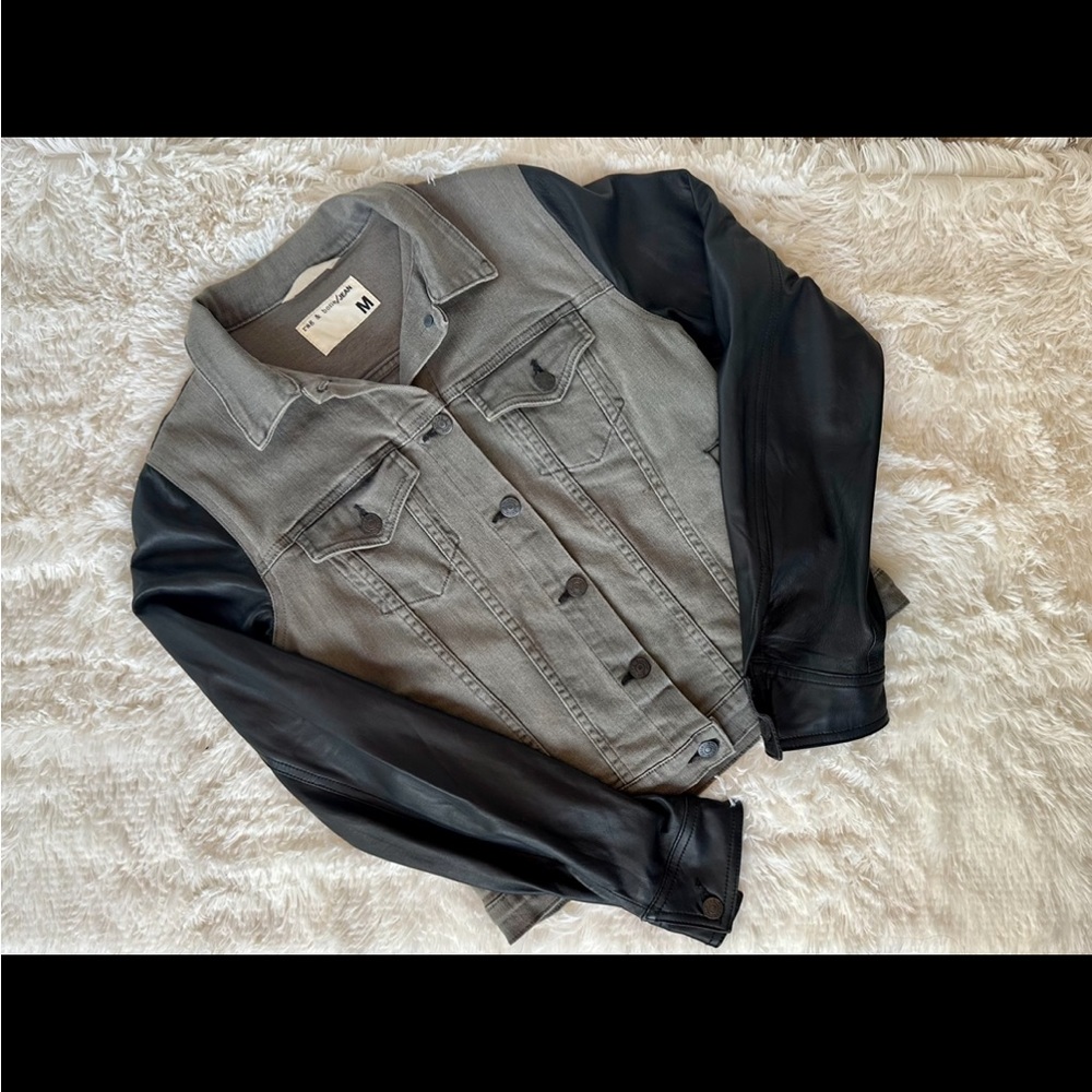 rag & bone Denim and Leather Jacket